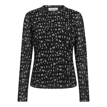 Haute L ' Amitié - L' Amitié Mesh Ls O-Neck - Black